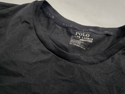 Playera Manga Larga Ralph Lauren Xxl Negro Pony Blanco