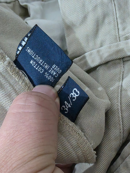 Pantalon Ralph Lauren 34x30 Recto Cafe Casual