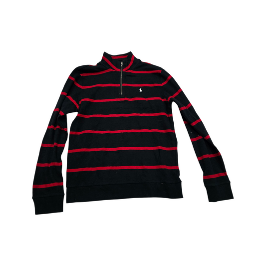 Sueter Ralph Lauren Adolescente XL 18-20 Negro lineas rojas