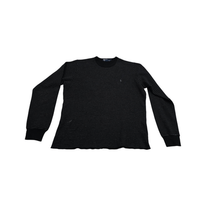 Sueter Ralph Lauren Mediana M Negro Lineas Gris