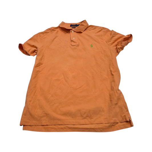 Playera Polo Ralph Lauren Grande L Naranja Pony Verde
