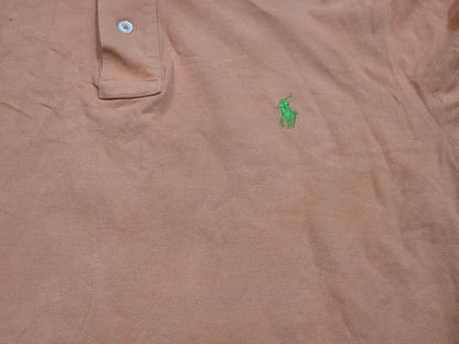 Playera Polo Ralph Lauren Grande L Naranja Pony Verde