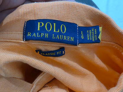Playera Polo Ralph Lauren Grande L Naranja Pony Verde