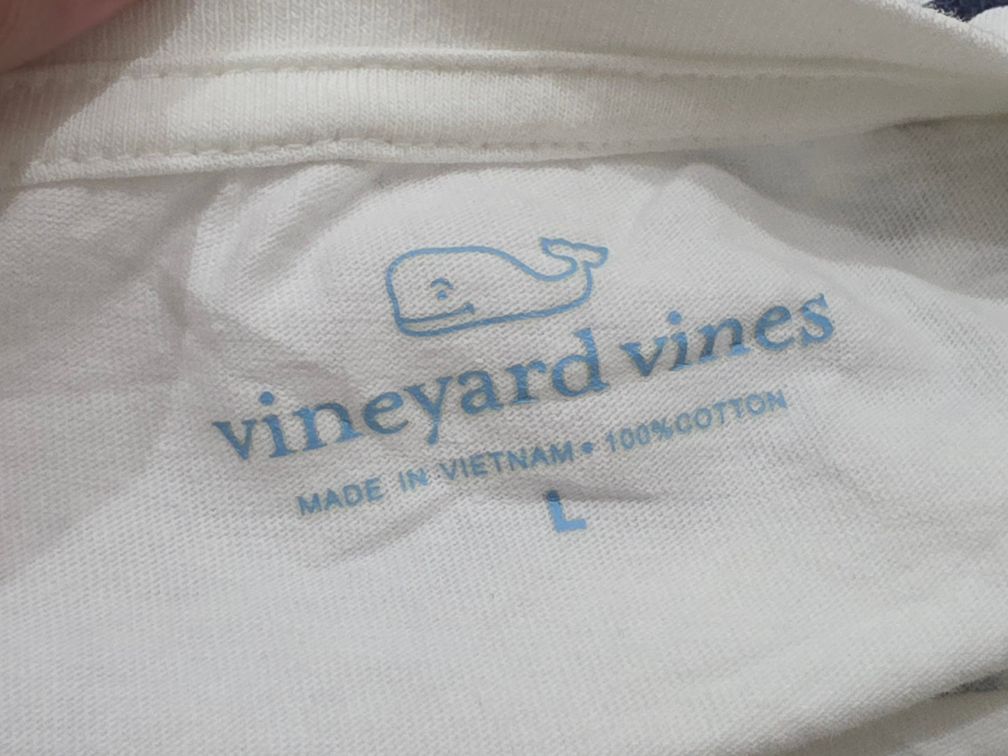 Playera Manga Larga Vineyard Vines Grande L Blanco