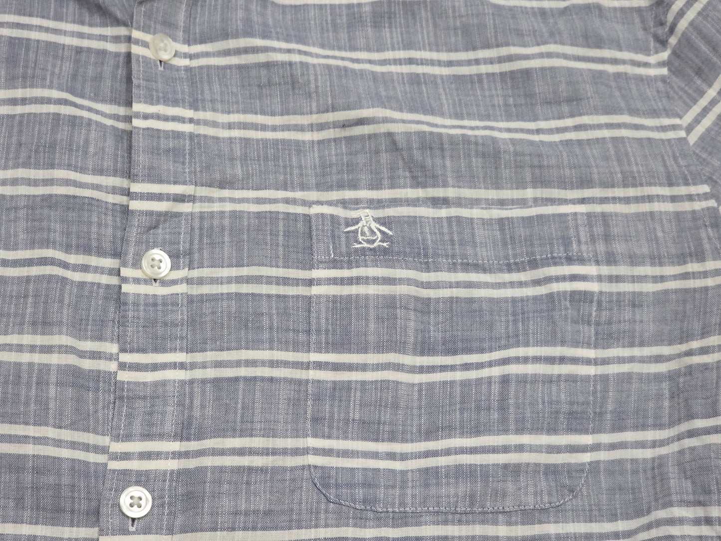 Camisa Penguin Xgrande Xl Gris Lineas