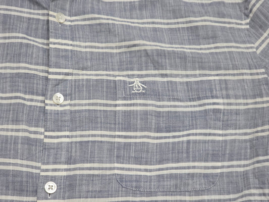 Camisa Penguin Xgrande Xl Gris Lineas