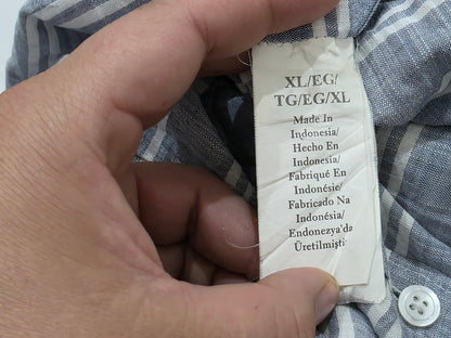 Camisa Penguin Xgrande Xl Gris Lineas