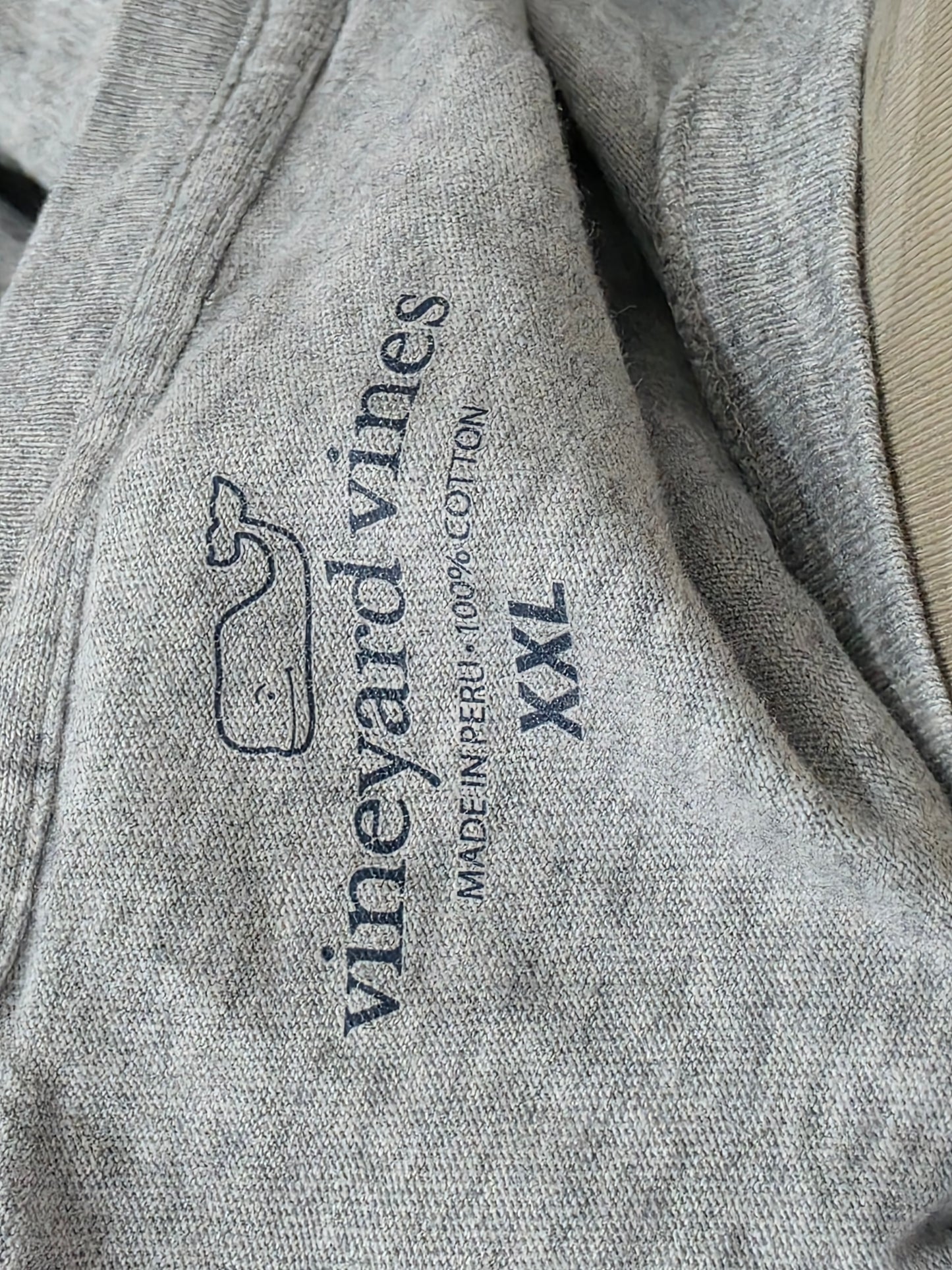 Playera Manga Larga Vineyard Vines Xxl Gris Patriotas