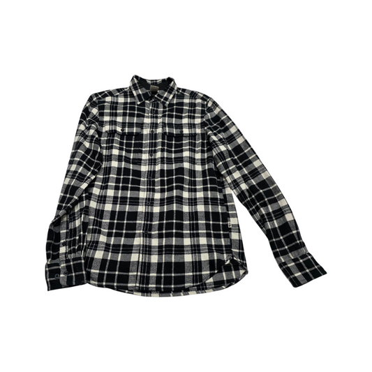 Camisa The North Face Chico S Cuadro Negro Franela