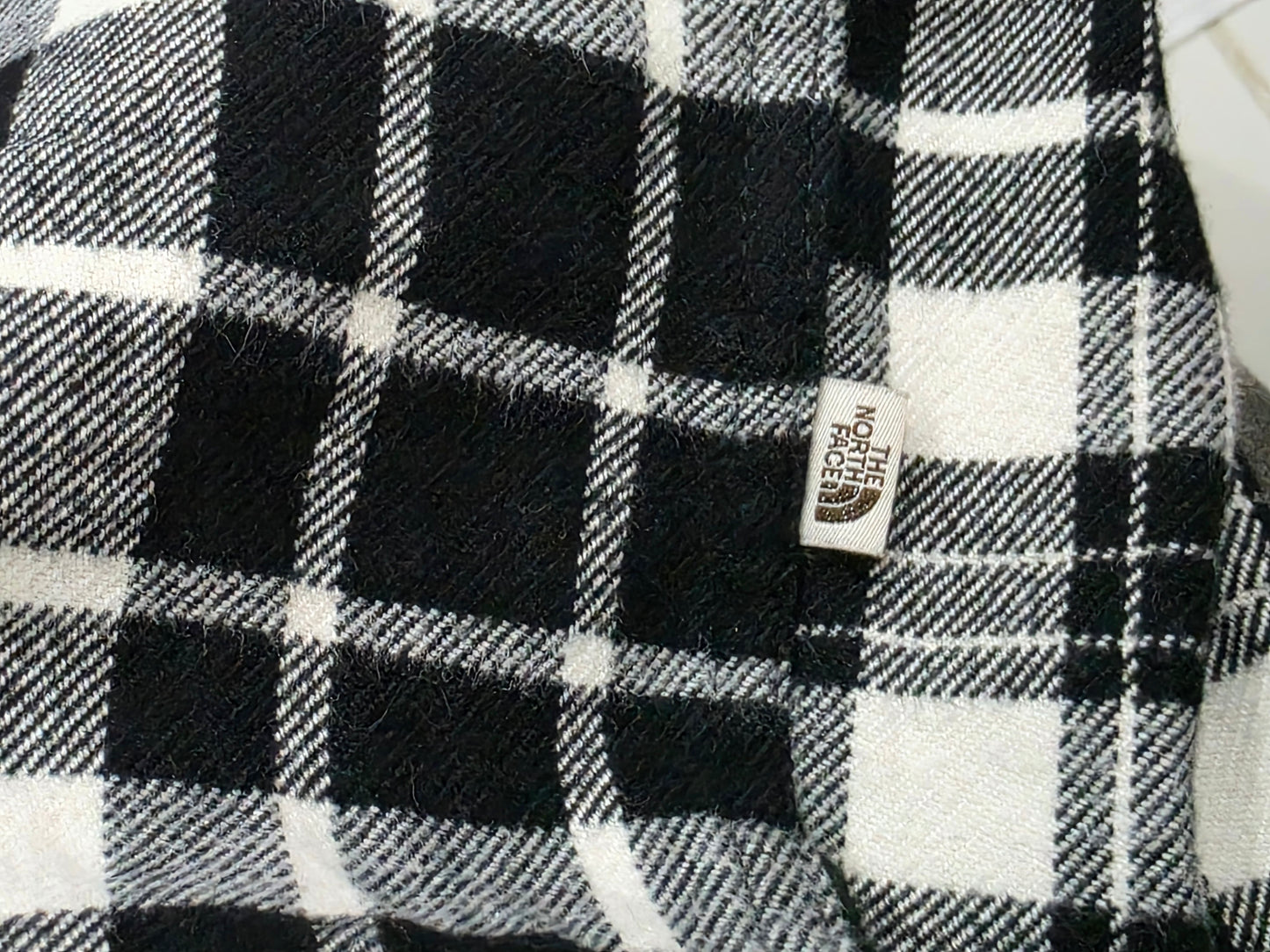 Camisa The North Face Chico S Cuadro Negro Franela