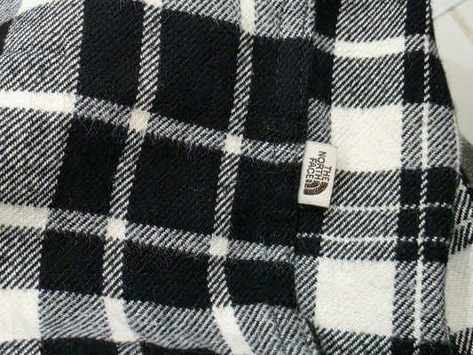 Camisa The North Face Chico S Cuadro Negro Franela