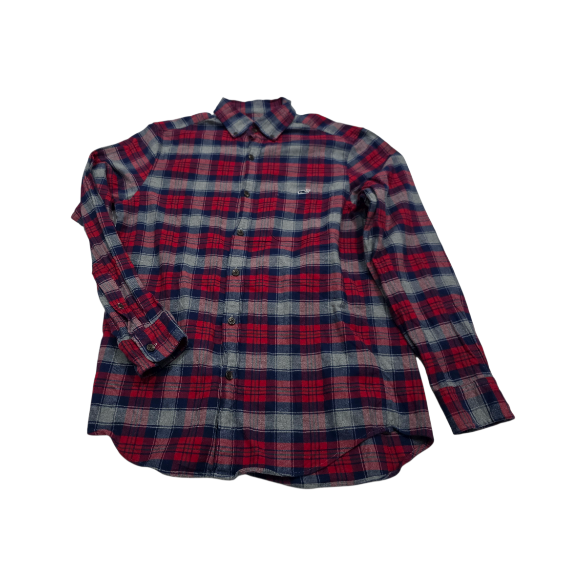 Camisa Vineyard Vines Chico S Classic Fit Cuadro Rojo Y Gris
