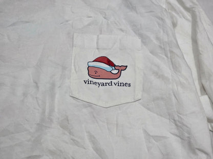 Playera Manga Larga Vineyard Vines Mediana M Blanca Navidad