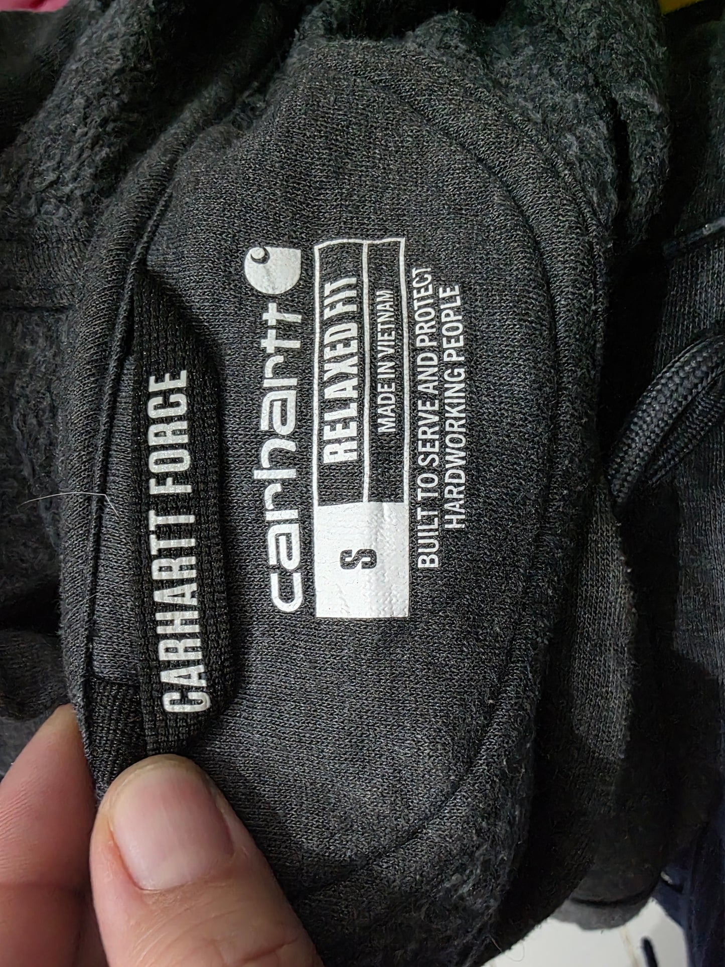 Sudadera Carhartt Chico S Relaxed Fit Gris Oscuro