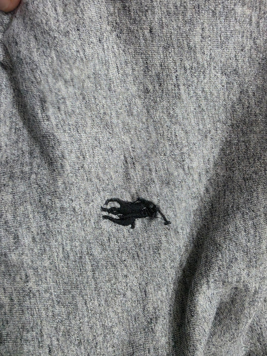 Playera Manga Larga Ralph Lauren Mediana Custom Fit Gris