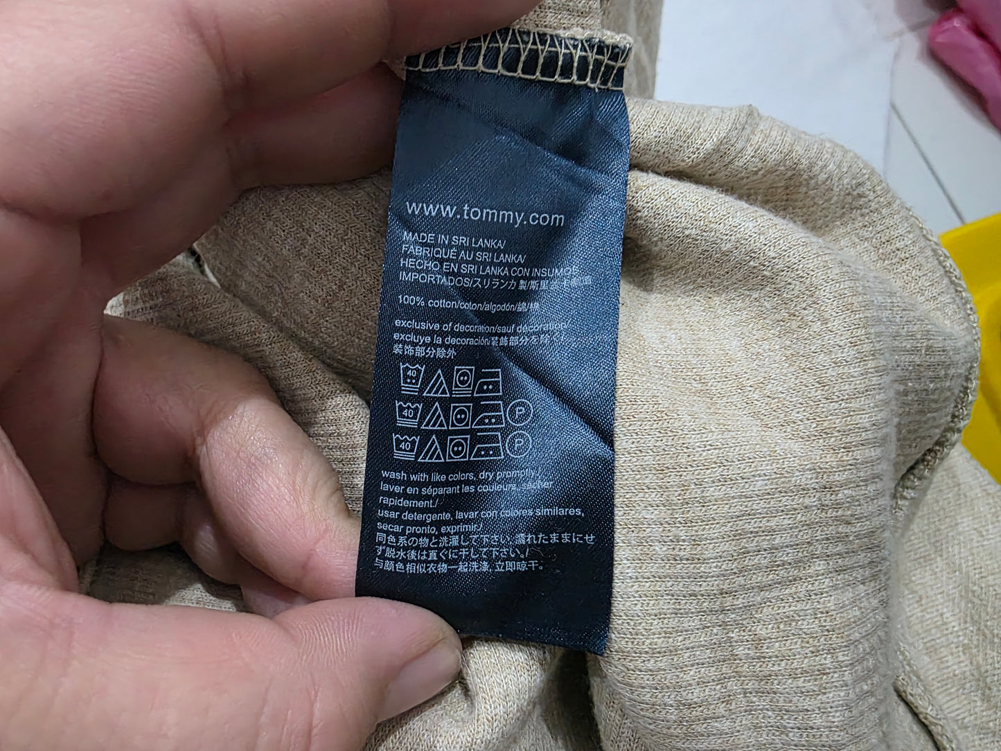 Sueter Tommy Hilfiger Mediana M Cafe Cierre Corto