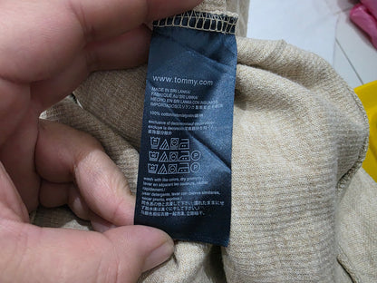 Sueter Tommy Hilfiger Mediana M Cafe Cierre Corto