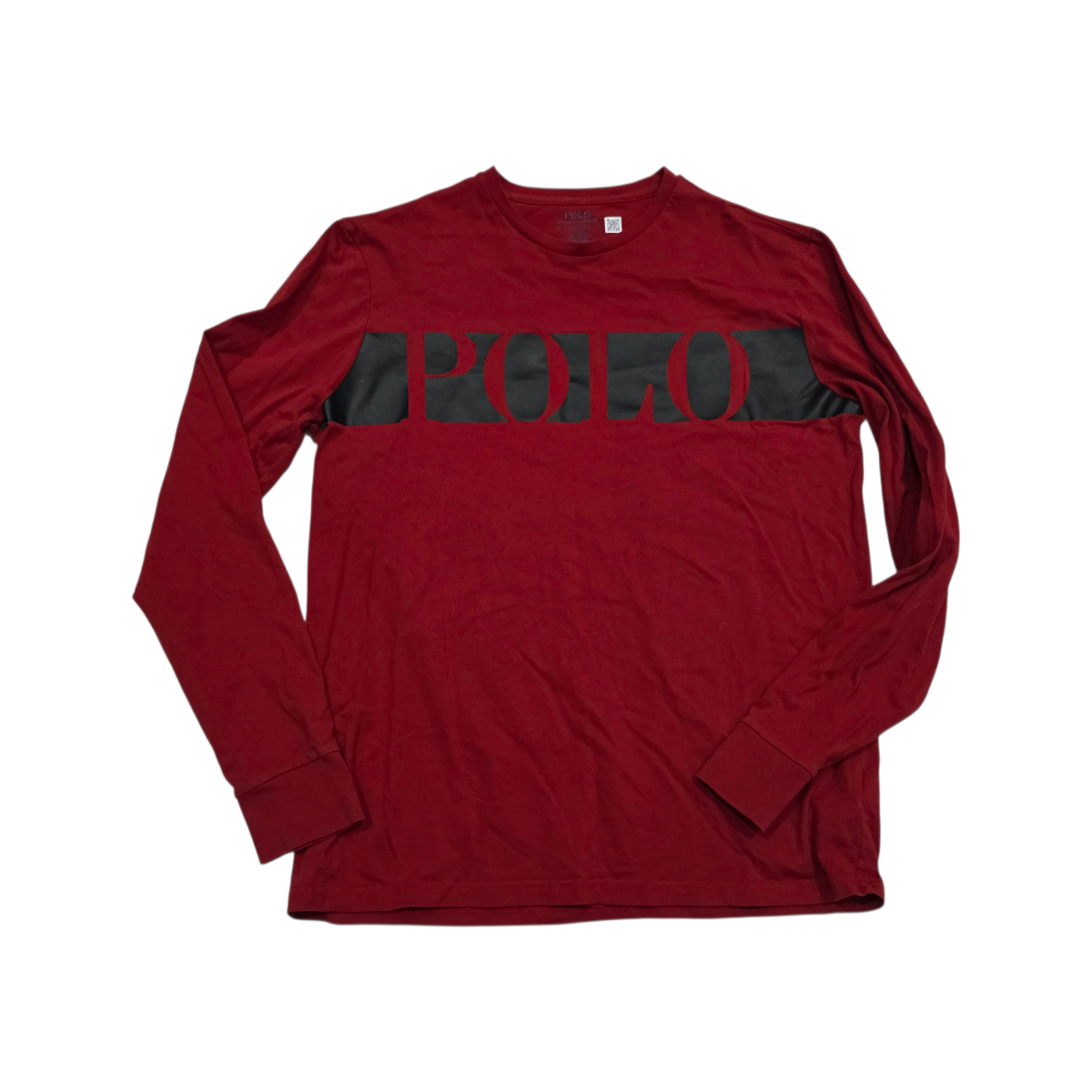 Playera Ralph Lauren Mediana M Rojo Manga Larga Letras