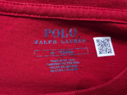 Playera Ralph Lauren Mediana M Rojo Manga Larga Letras
