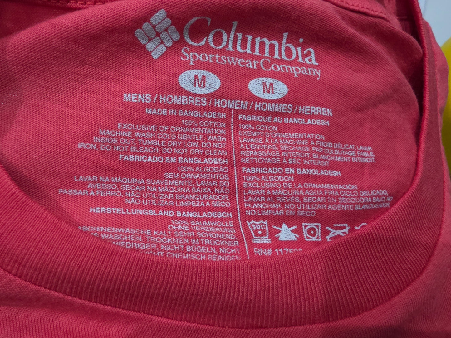 Playera Columbia Mediana M Rojo Perrito