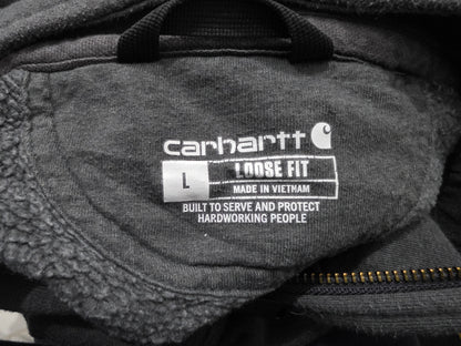 Sudadera Carhartt Grande L Loose Fit Gris Cierre Corto
