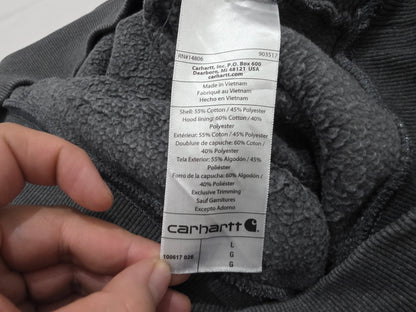 Sudadera Carhartt Grande L Loose Fit Gris Cierre Corto