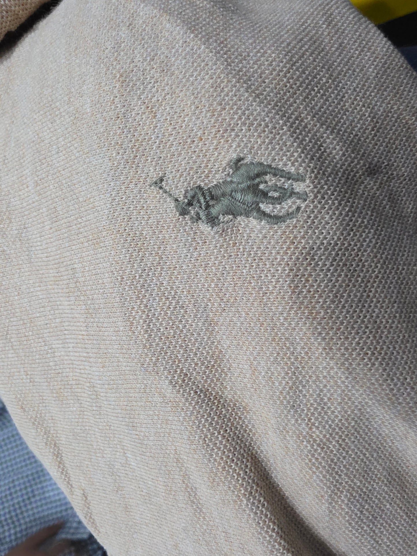 Playera Polo Ralph Lauren Xgrande Xl Cafe Manga Larga