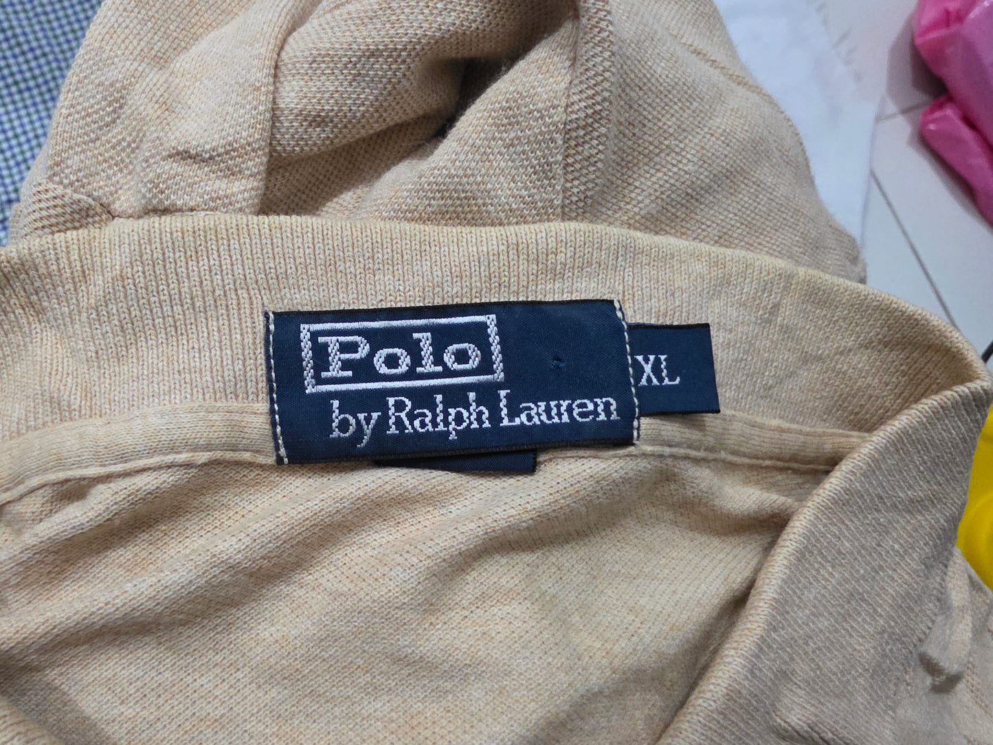 Playera Polo Ralph Lauren Xgrande Xl Cafe Manga Larga