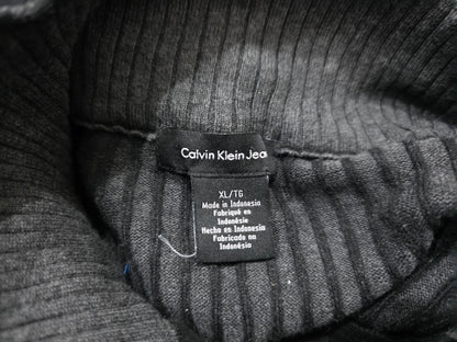 Sueter Calvin Klein Xgrande Xl Gris Oscuro Cierre Corto