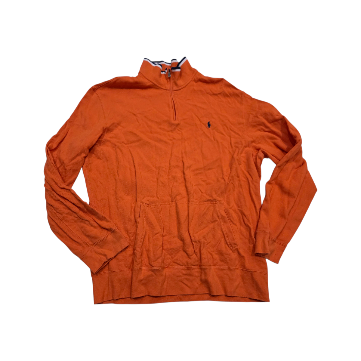 Sueter Ralph Lauren Xgrande Xl Naranja Pony Azul