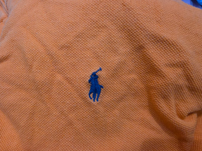 Sueter Ralph Lauren Xgrande Xl Naranja Pony Azul