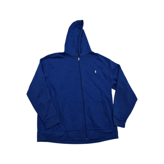 Sudadera Ralph Lauren 2xl Alto Azul Pony Blanco Cierre