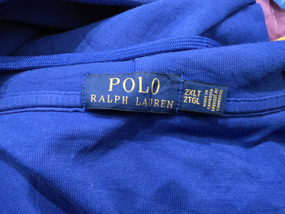 Sudadera Ralph Lauren 2xl Alto Azul Pony Blanco Cierre