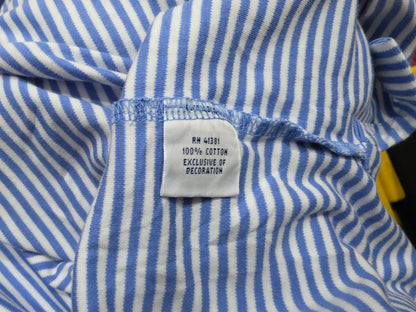 Playera Polo Ralph Lauren 2xl Algodon Pima Lineas Azul Claro
