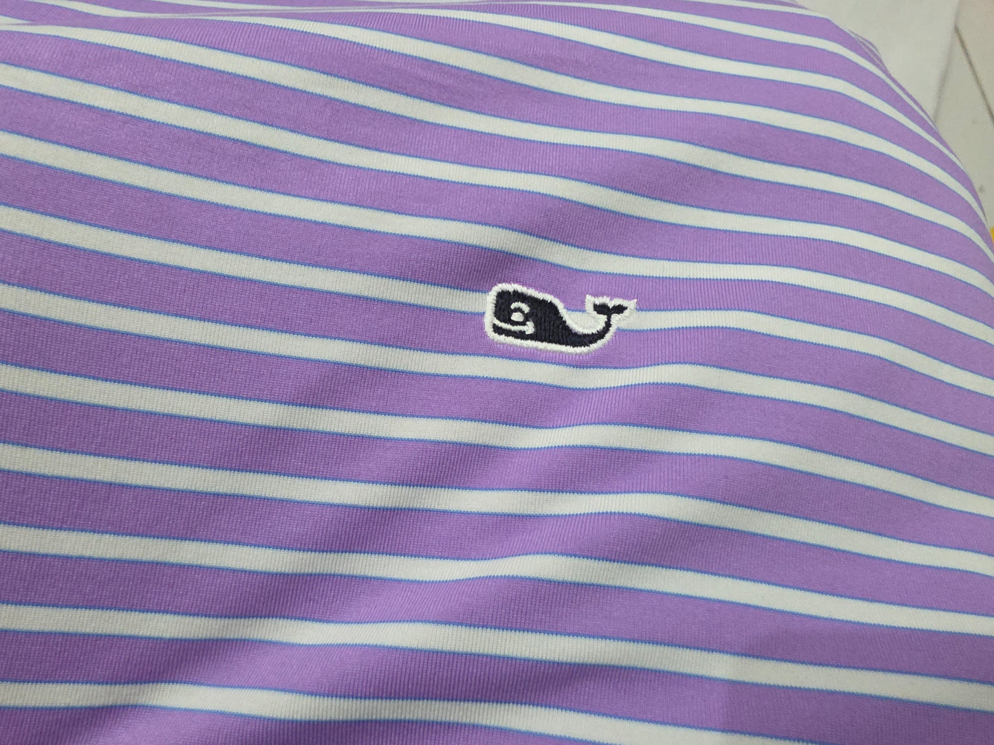 Player Polo Vineyard Vines 2xl Violeta Lineas Blancas