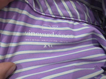 Player Polo Vineyard Vines 2xl Violeta Lineas Blancas