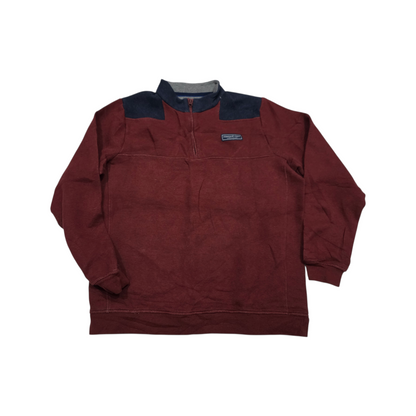 Sudadera Vineyard Vines Mediana Vino Shep Short Cierre Corto