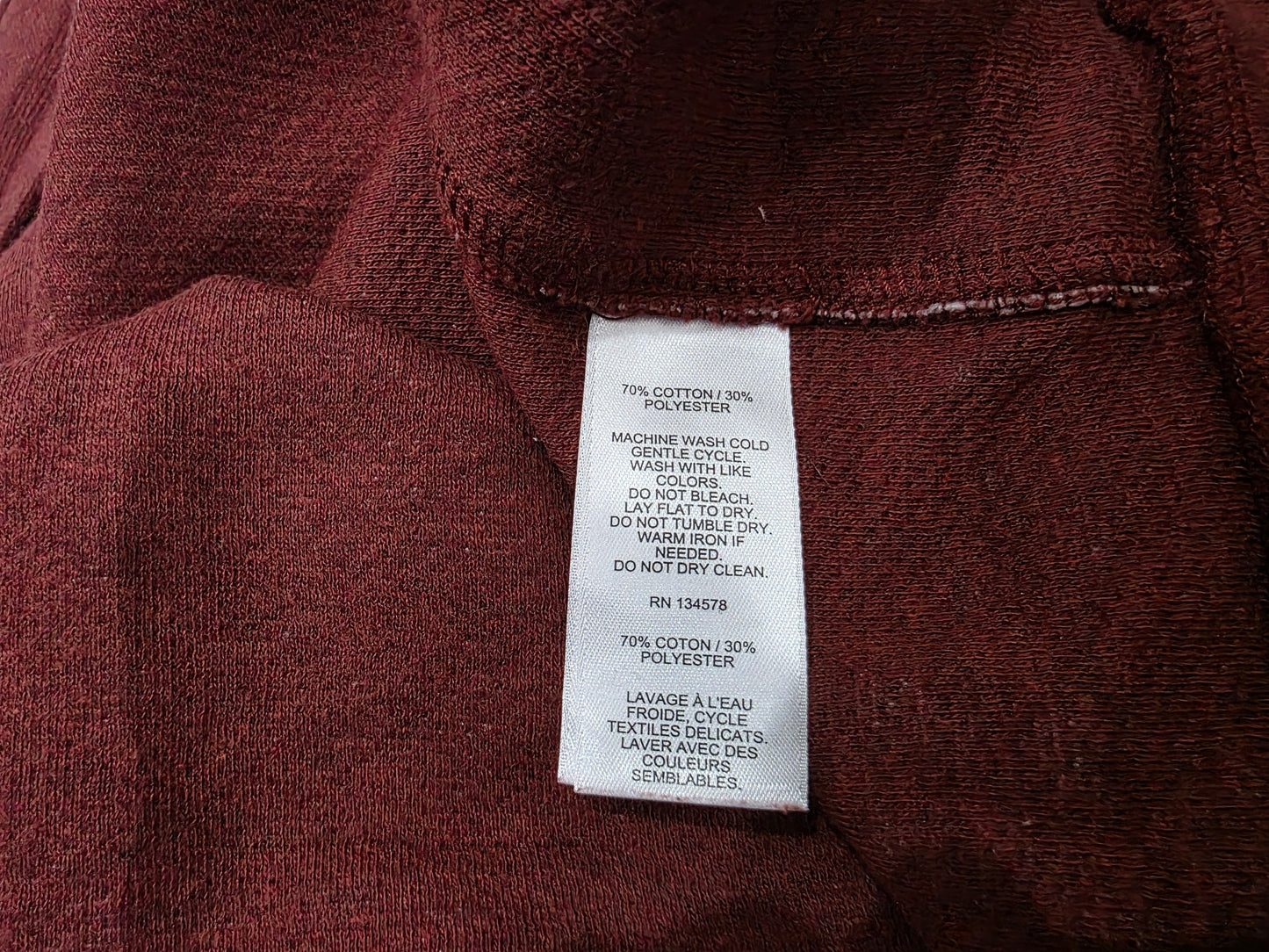 Sudadera Vineyard Vines Mediana Vino Shep Short Cierre Corto