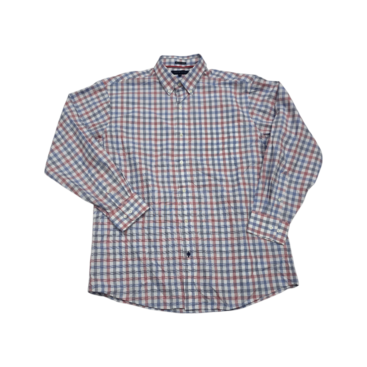 Camisa Tommy Hilfiger Xgrande Xl 17 34-35 Regular Fit Cuadro