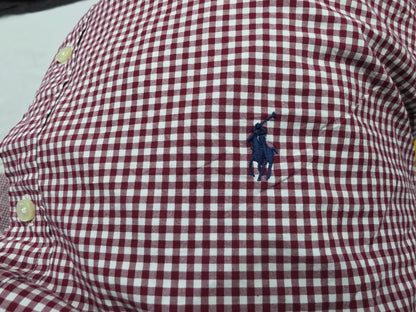 Camisa Ralph Lauren Xgrande 17 1/2 Classic Fit Cuadro Rojo