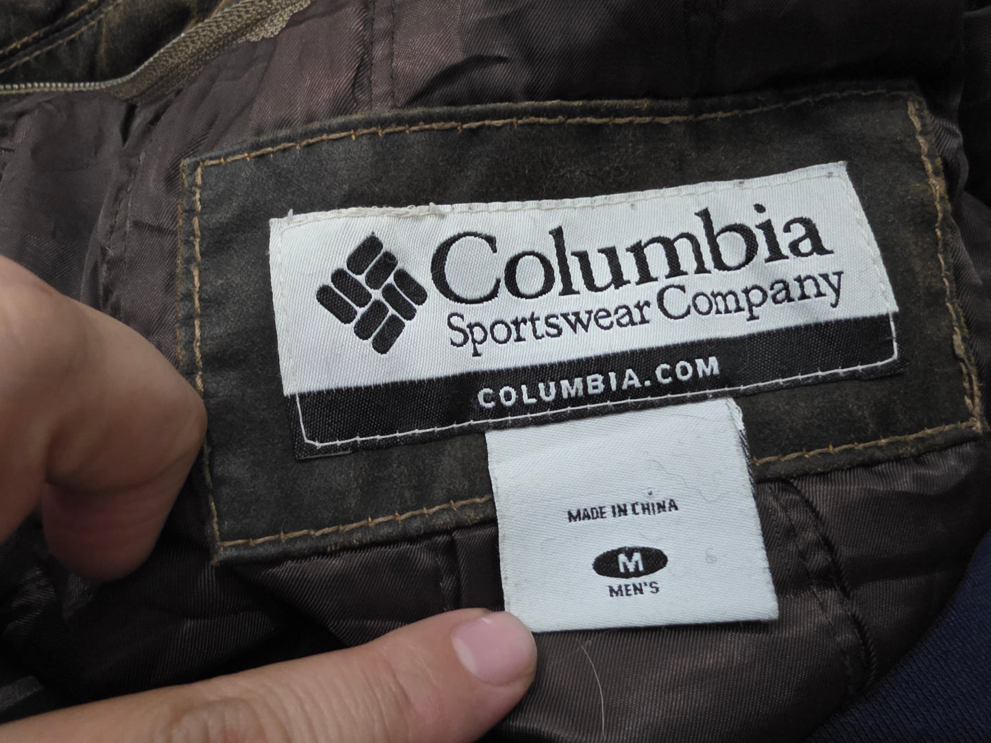 Chamarra Columbia Mediana M Cafe Deslavado