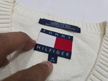 Chaleco Tommy Hilfiger Mediana M Beige Cuadro Vintage