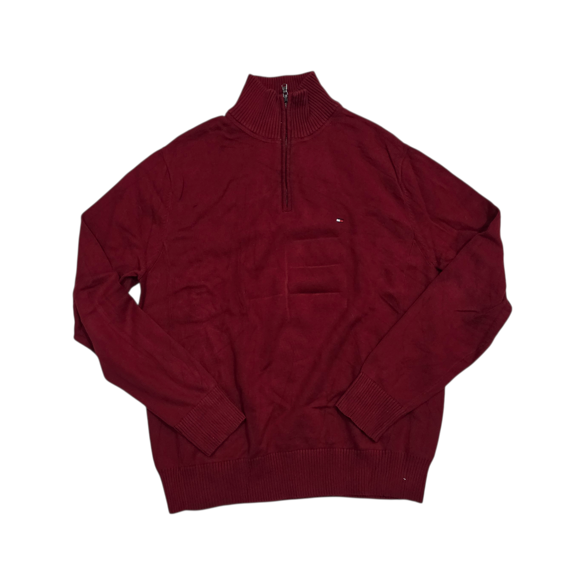 Sueter Tommy Hilfiger Grande L Rojo Cierre Corto