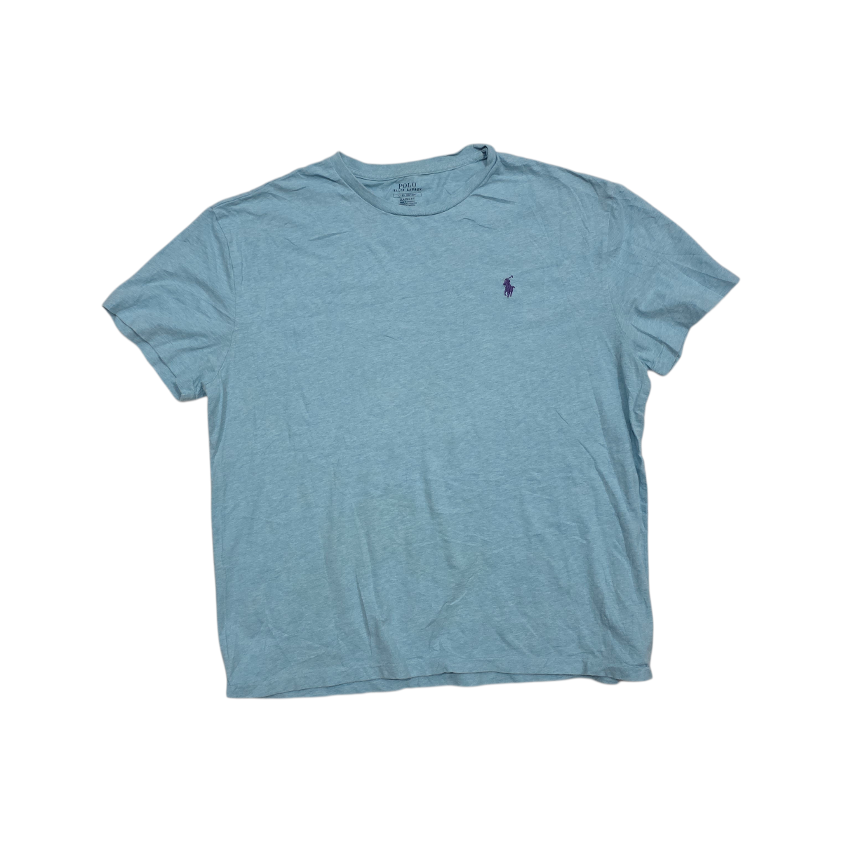 Playera Ralph Lauren Grande L Classic Fit Azul Claro
