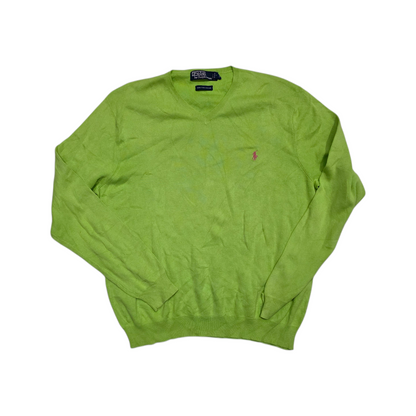 Sueter Ralph Lauren Grande L Verde Pony Rosa