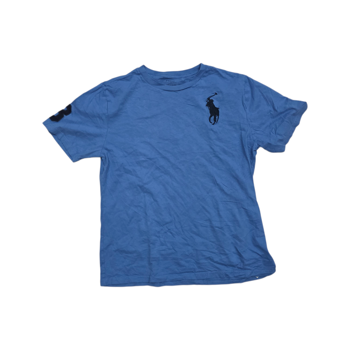 Playera Ralph Lauren Adolescente Xl 18-20 Azul Pony Grande
