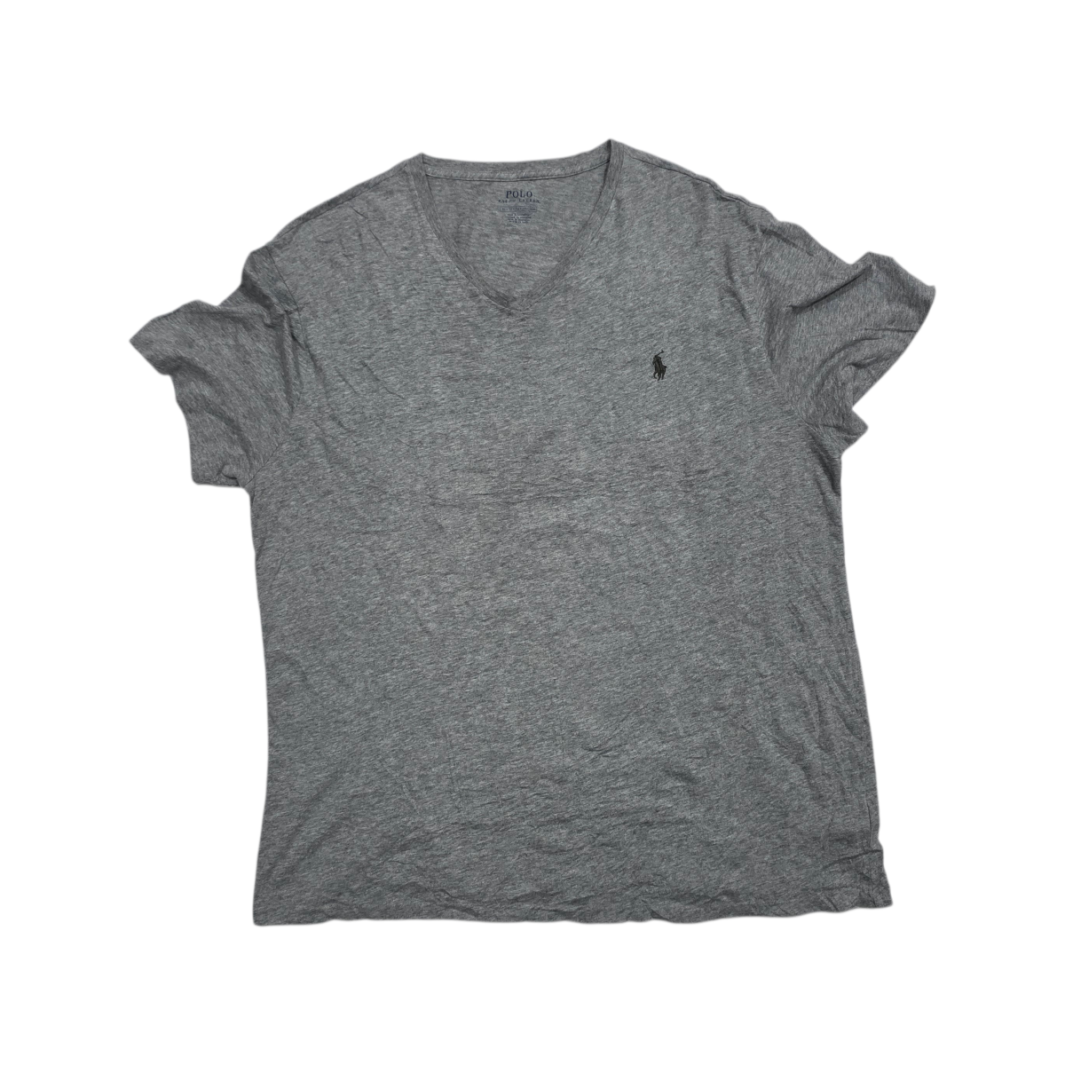 Playera Ralph Lauren Xgrande Xl Gris Pony Negro