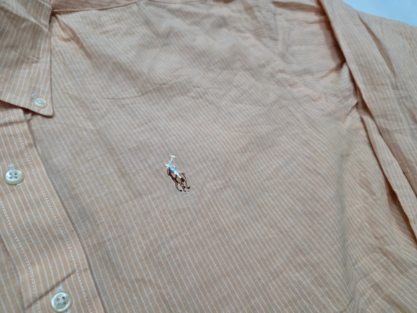 Camisa Ralph Lauren Xgrande 17 Yarmouth Naranja Lineas