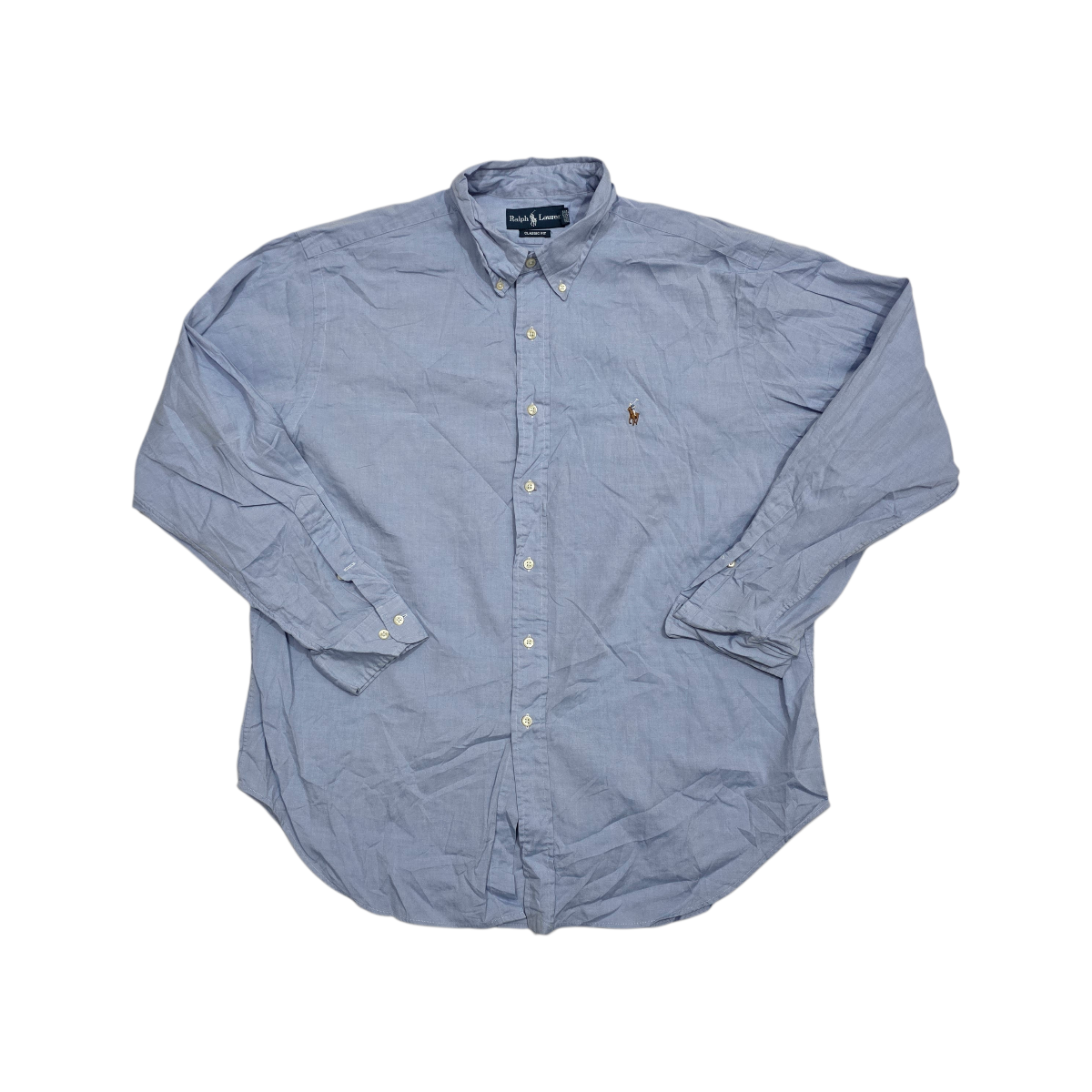 Camisa Ralph Lauren Xgrande 17 1/2 34-35 Classic Fit Azul