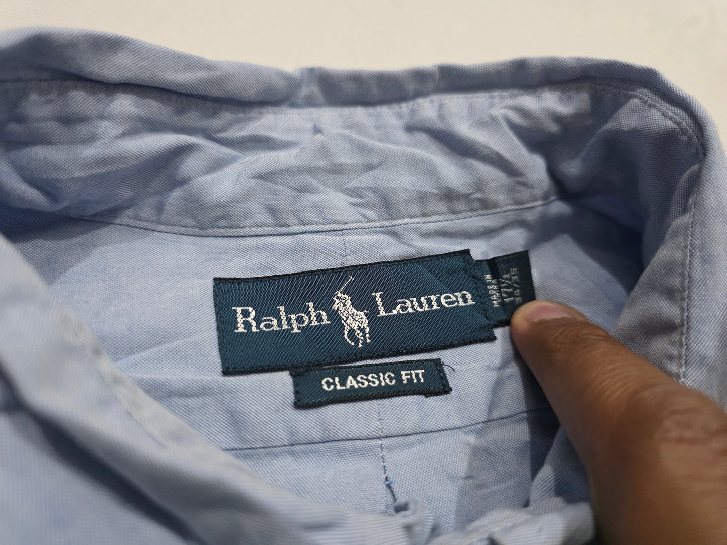 Camisa Ralph Lauren Xgrande 17 1/2 34-35 Classic Fit Azul